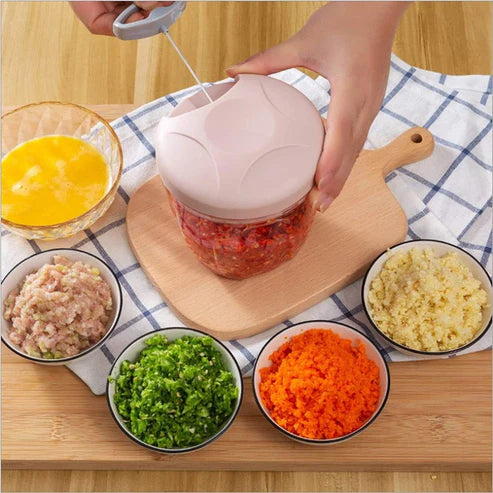 4-Blade Manual Food Chopper – 800ml