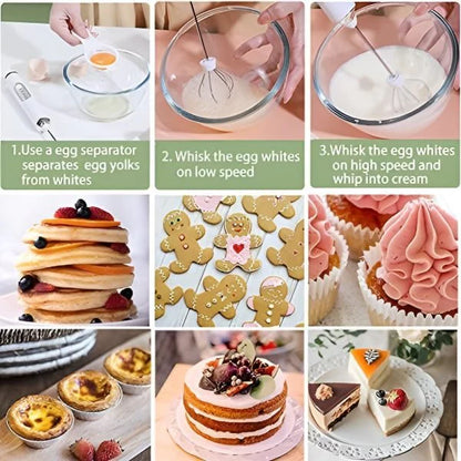 USB-Speed Adjustable Milk Frother – Rechargeable 3-Speed Foam Maker with Dual Whisks